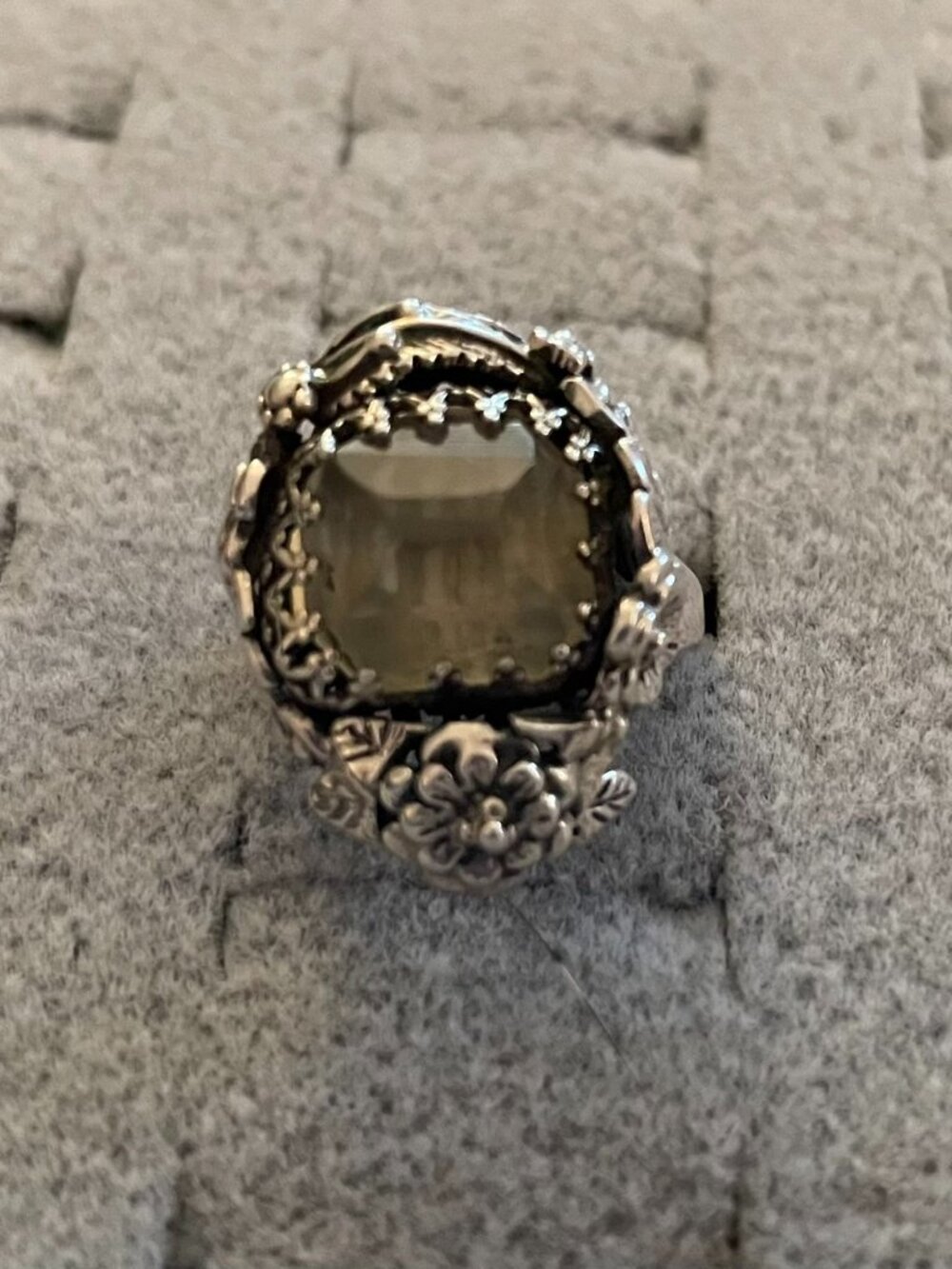 NEW Vintage Sterling Silver Ring Sz 6 Handmade OOAK Crystal Bob Stringer $275